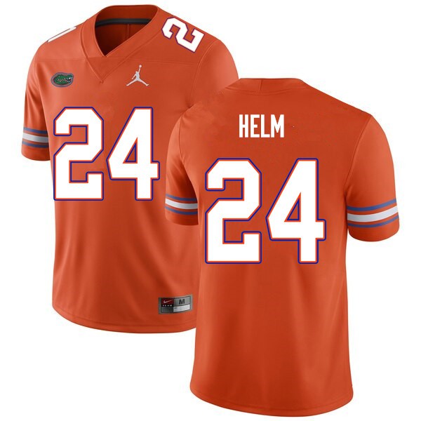 Men #24 Avery Helm Florida Gators College Football Jersey Orange